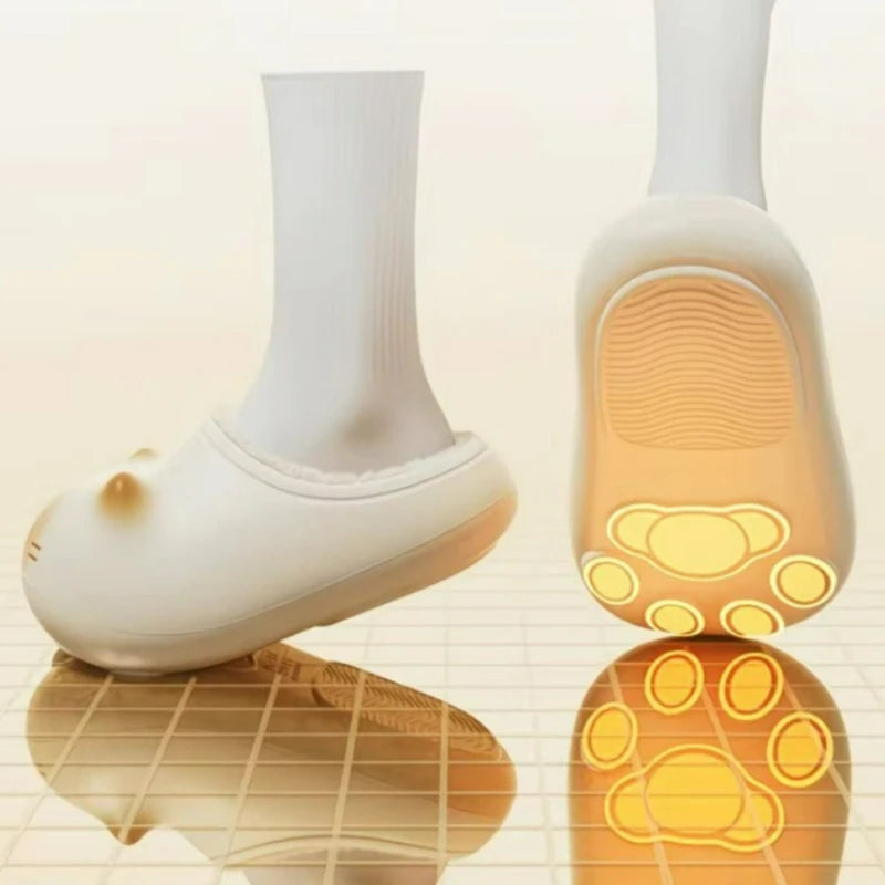 Adorable Cat Paw Print Slides Slippers