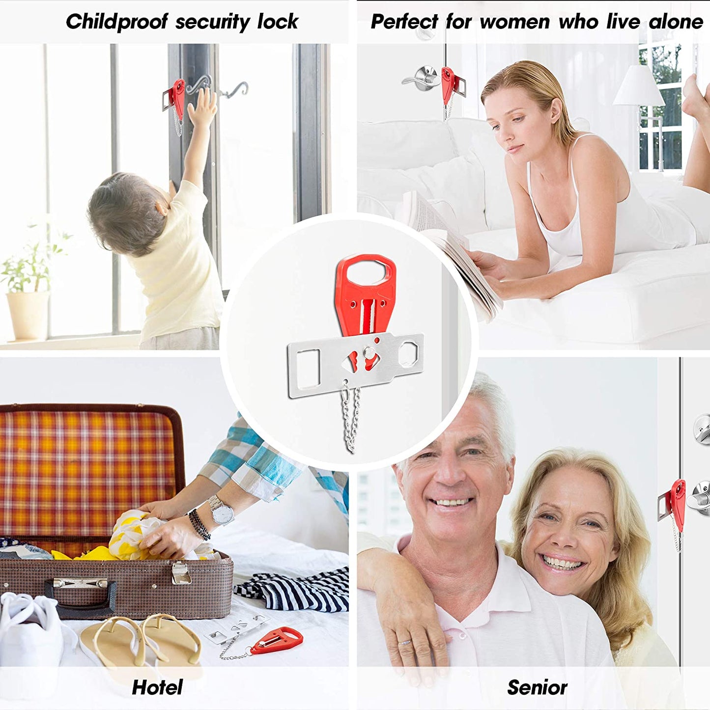 Portable Safety Door Lock - Self Defence, Good For Travelling, Hotels
