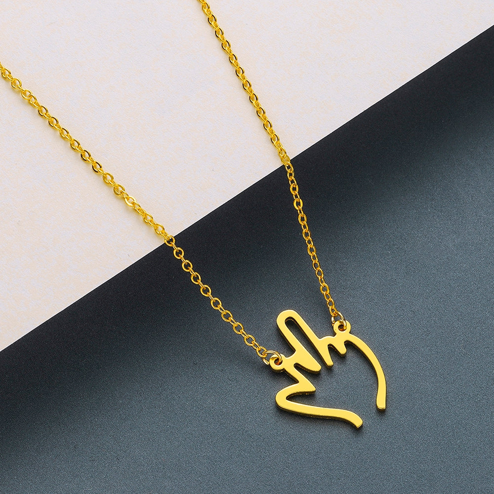 F U Necklace - Tarnish Resistant