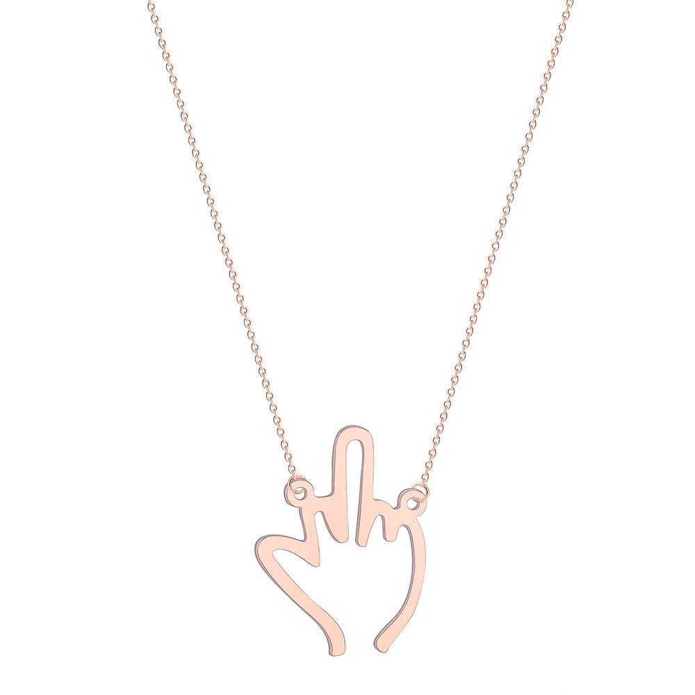 F U Necklace - Tarnish Resistant
