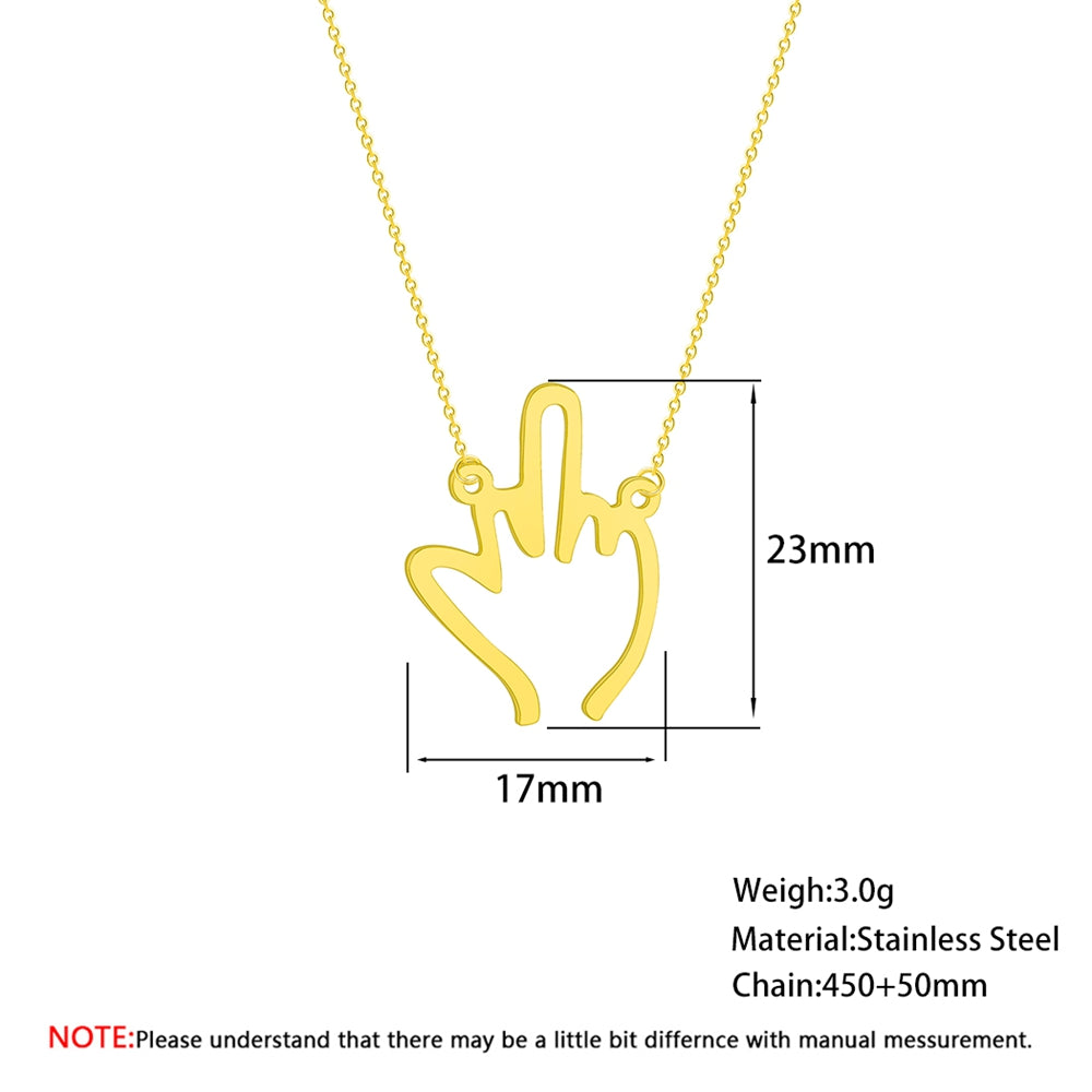 F U Necklace - Tarnish Resistant