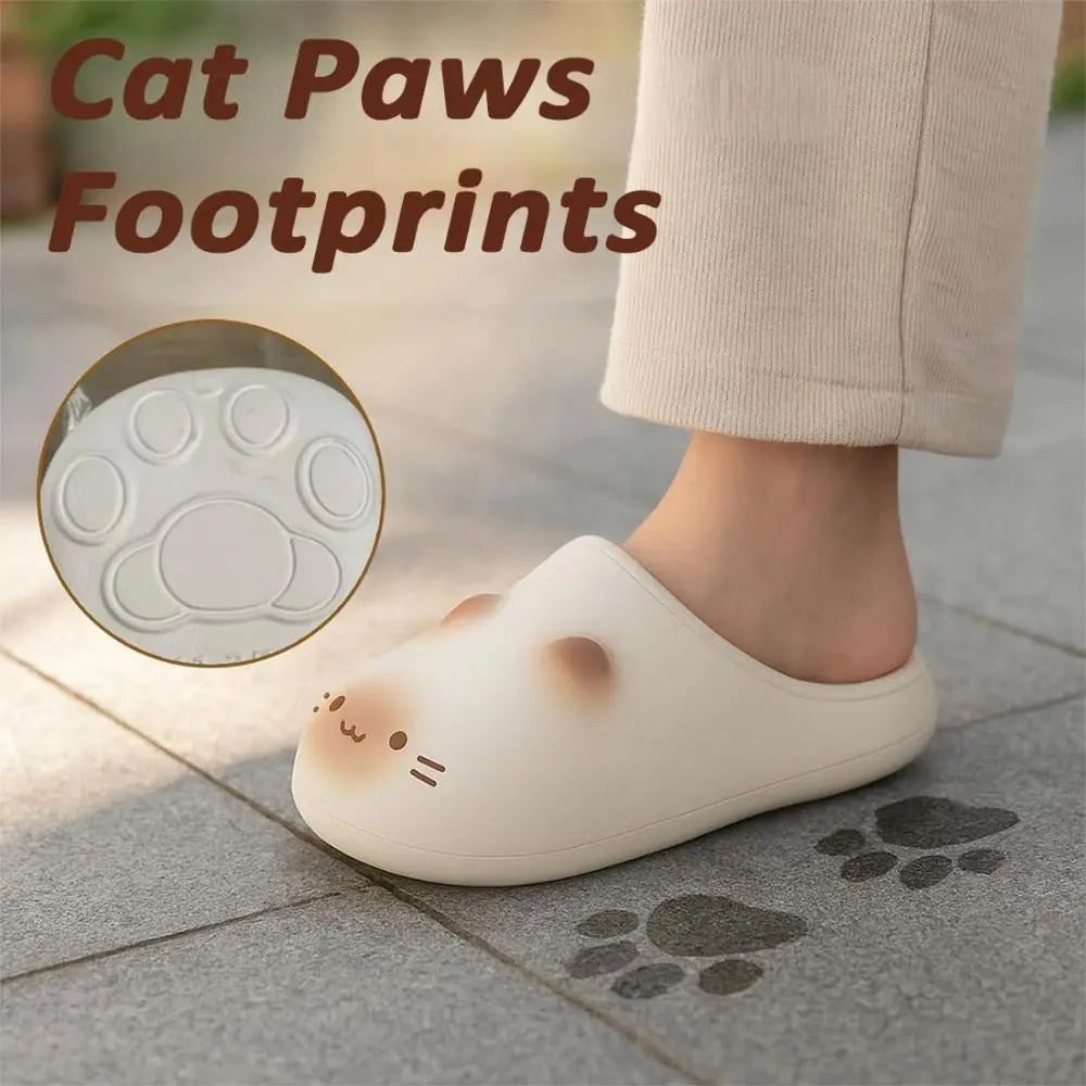 Adorable Cat Paw Print Slides Slippers