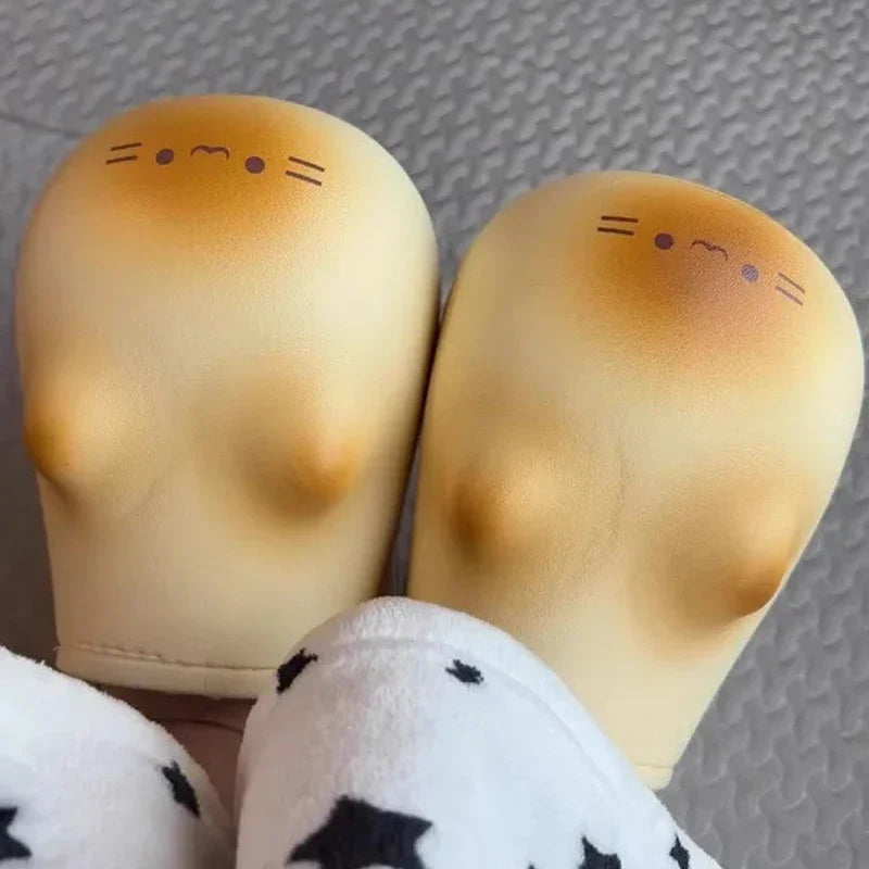 Adorable Cat Paw Print Slides Slippers