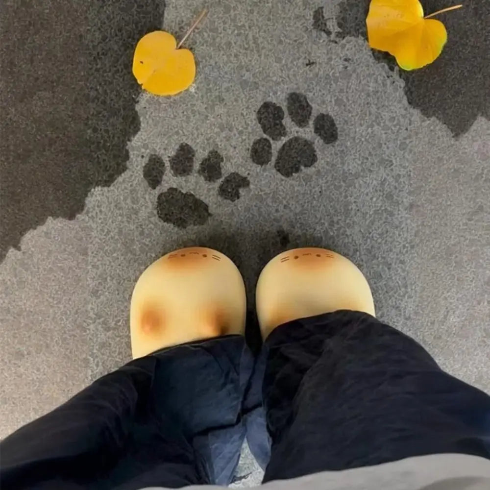 Adorable Cat Paw Print Slides Slippers