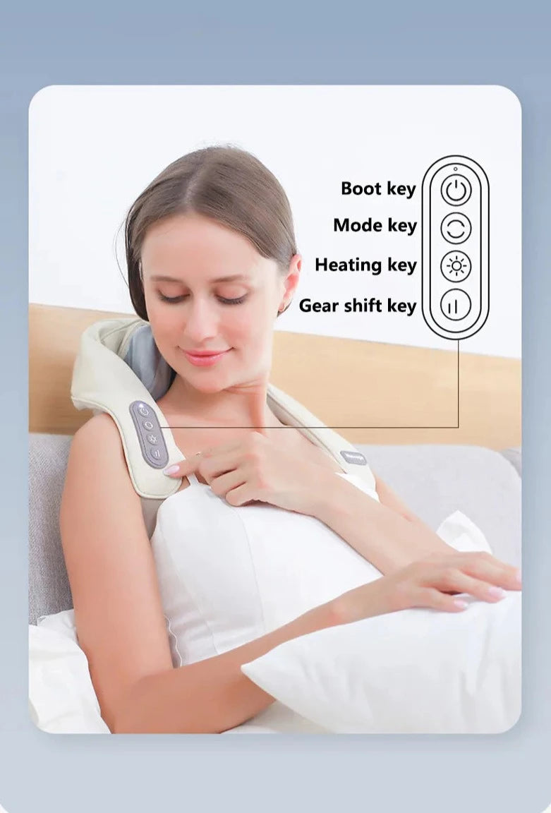 Electric Massager for Shoulder and Neck With Optional Heat
