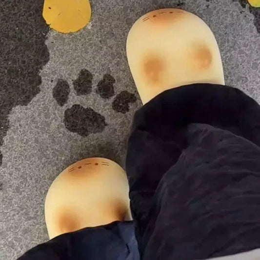 Adorable Cat Paw Print Slides Slippers