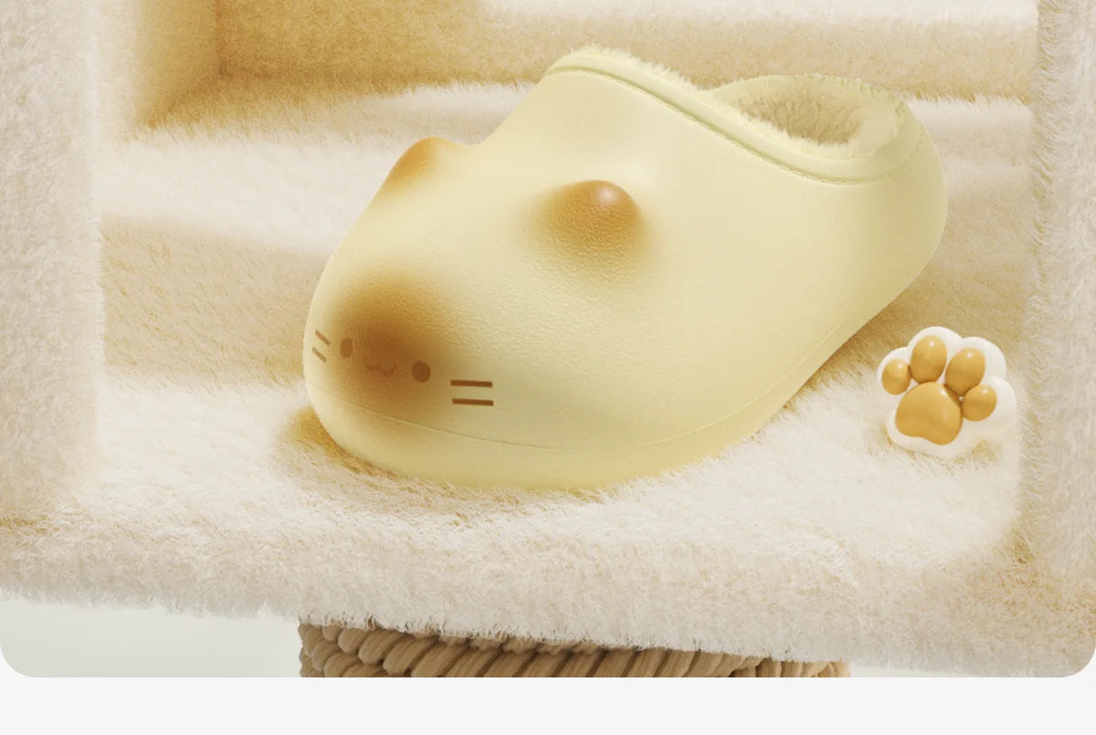 Adorable Cat Paw Print Slides Slippers