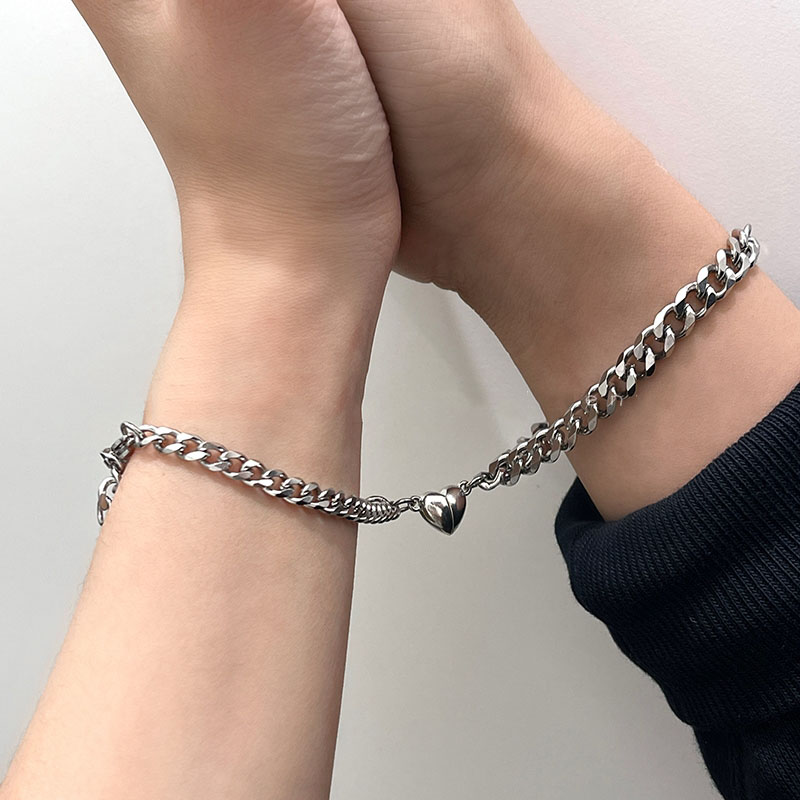 Magnetic Heart Couple Bracelet Set