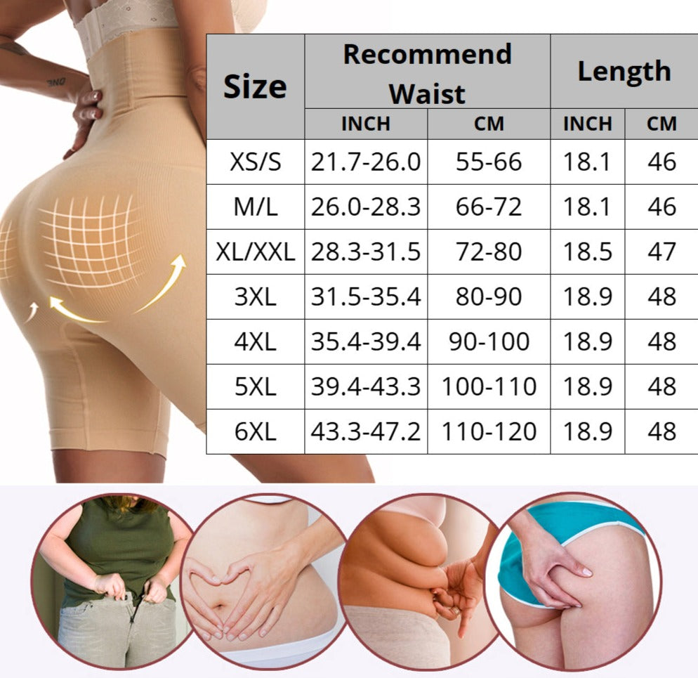 Body Slimming Butt Lifting High Waisted Shorts