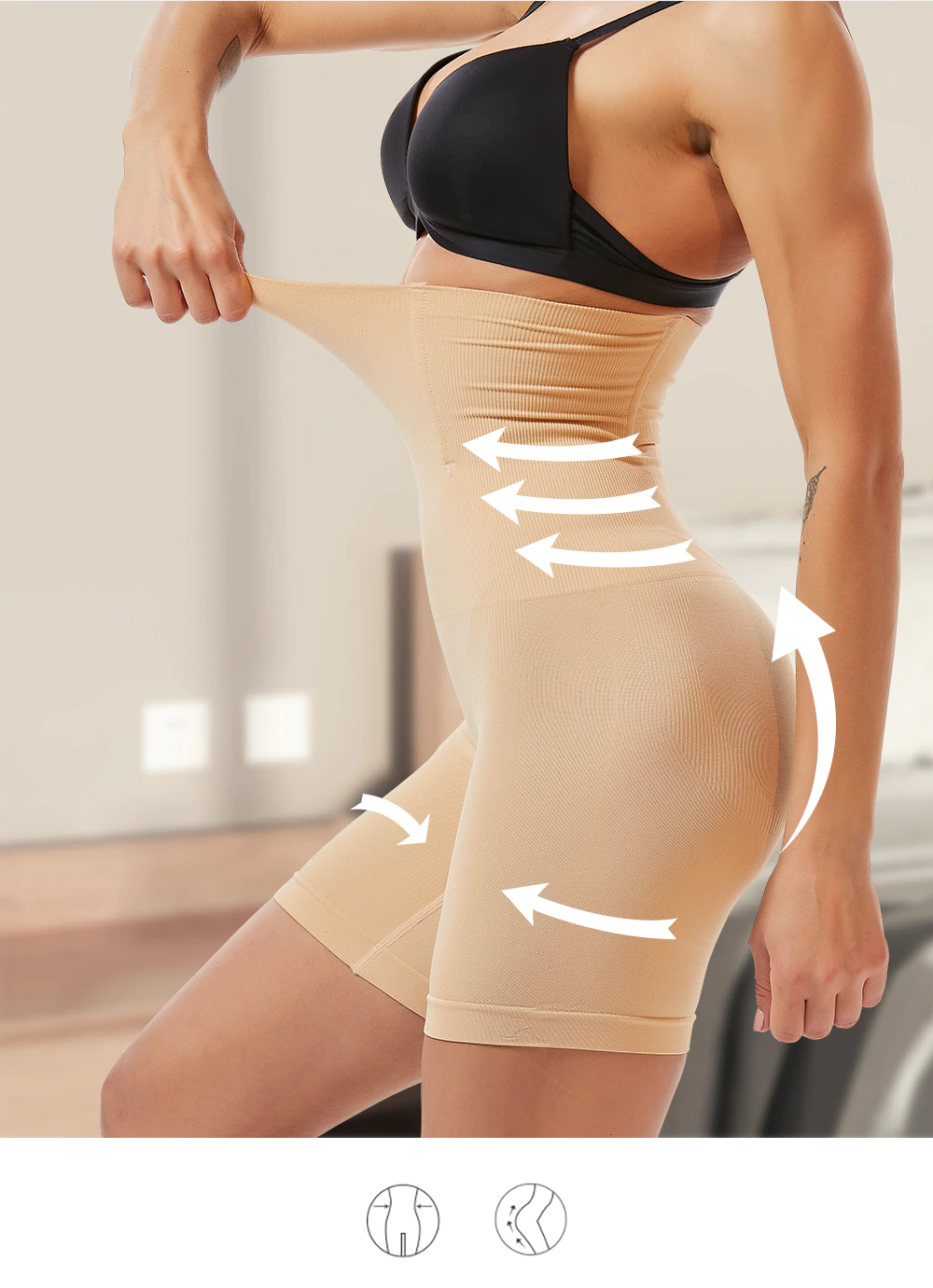 Body Slimming Butt Lifting High Waisted Shorts