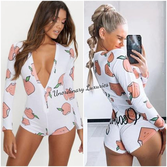 Peachy Romper Booty Pajamas