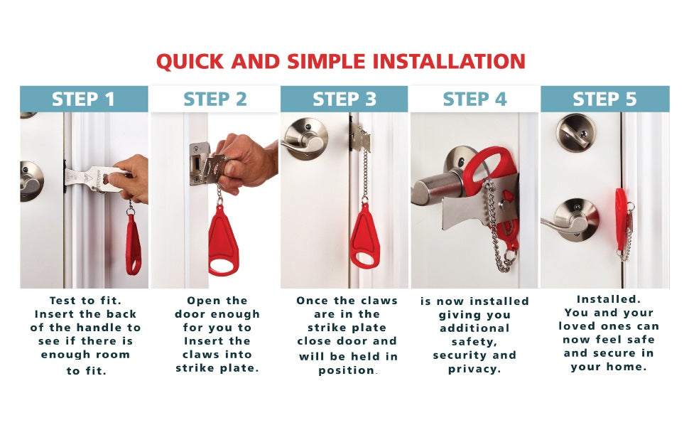Portable Safety Door Lock - Self Defence, Good For Travelling, Hotels