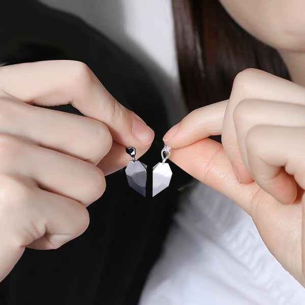 Magnetic Heart Couple/Friendship Necklace Set